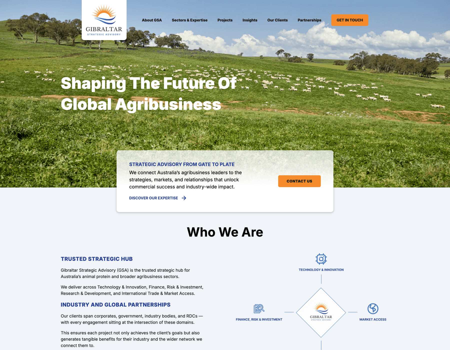 A clearer, more structured homepage that reflects GSA’s expertise and supports stronger engagement across their advisory services.